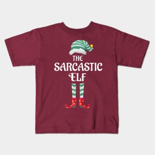 The Sarcastic Elf Christmas Matching Pajama Family Party Gift Kids T-Shirt